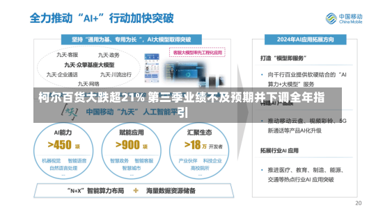 柯尔百货大跌超21% 第三季业绩不及预期并下调全年指引-第1张图片-建明新闻