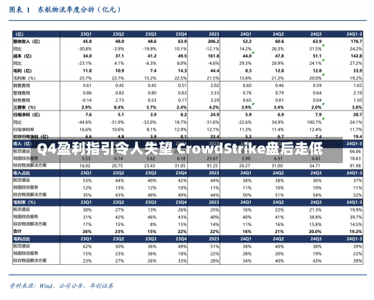 Q4盈利指引令人失望 CrowdStrike盘后走低-第1张图片-建明新闻