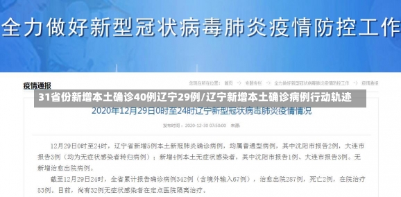 31省份新增本土确诊40例辽宁29例/辽宁新增本土确诊病例行动轨迹-第2张图片-建明新闻