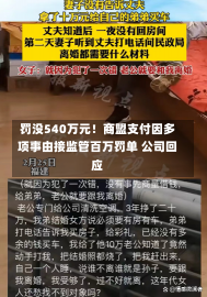 罚没540万元！商盟支付因多项事由接监管百万罚单 公司回应-第1张图片-建明新闻