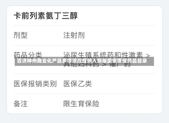 百济神州商业化产品多项适应症纳入新版国家医保药品目录-第1张图片-建明新闻