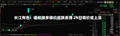 长江有色：逢低做多锡价超跌反弹 29日锡价或上涨-第2张图片-建明新闻