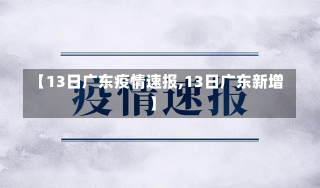 【13日广东疫情速报,13日广东新增】-第1张图片-建明新闻