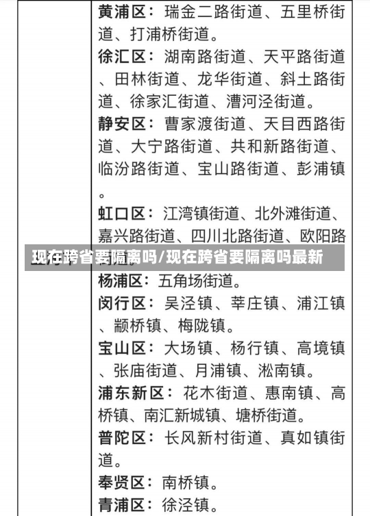 现在跨省要隔离吗/现在跨省要隔离吗最新-第1张图片-建明新闻