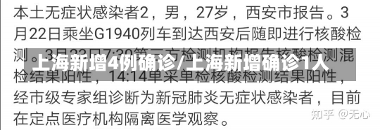 上海新增4例确诊/上海新增确诊1人-第1张图片-建明新闻