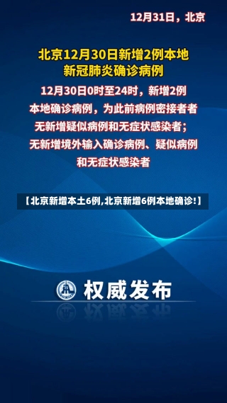 【北京新增本土6例,北京新增6例本地确诊!】-第1张图片-建明新闻