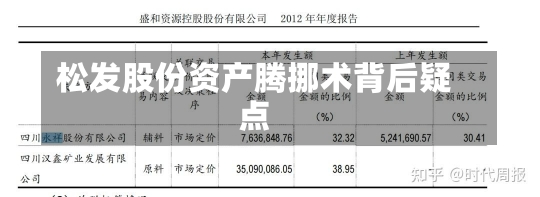 松发股份资产腾挪术背后疑点-第3张图片-建明新闻