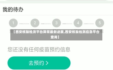 【西安核酸检测平台异常最新进展,西安核酸检测应急平台查询】-第2张图片-建明新闻