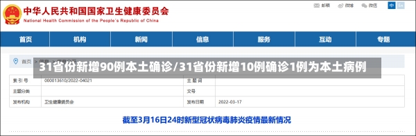 31省份新增90例本土确诊/31省份新增10例确诊1例为本土病例-第1张图片-建明新闻