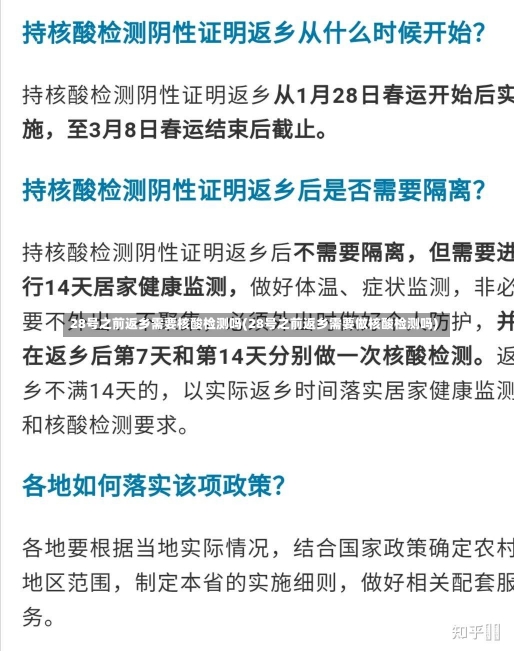 28号之前返乡需要核酸检测吗(28号之前返乡需要做核酸检测吗)-第1张图片-建明新闻