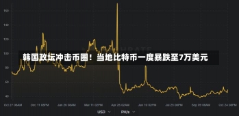 韩国政坛冲击币圈！当地比特币一度暴跌至7万美元-第1张图片-建明新闻