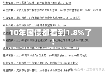 10年国债都看到1.8%了!-第1张图片-建明新闻