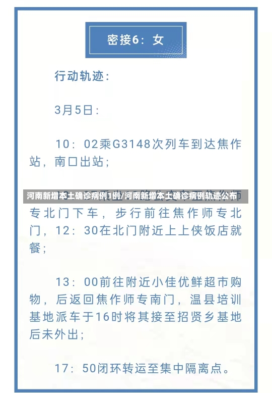 河南新增本土确诊病例1例/河南新增本土确诊病例轨迹公布-第3张图片-建明新闻