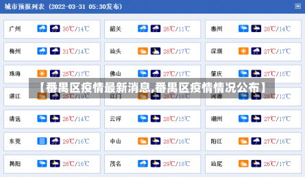 【番禺区疫情最新消息,番禺区疫情情况公布】-第3张图片-建明新闻