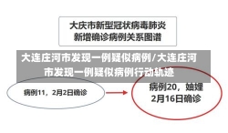 大连庄河市发现一例疑似病例/大连庄河市发现一例疑似病例行动轨迹-第1张图片-建明新闻