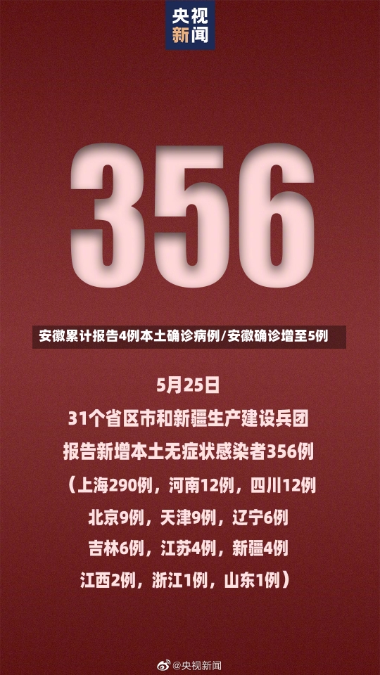 安徽累计报告4例本土确诊病例/安徽确诊增至5例-第2张图片-建明新闻