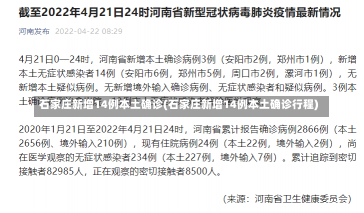 石家庄新增14例本土确诊(石家庄新增14例本土确诊行程)-第3张图片-建明新闻
