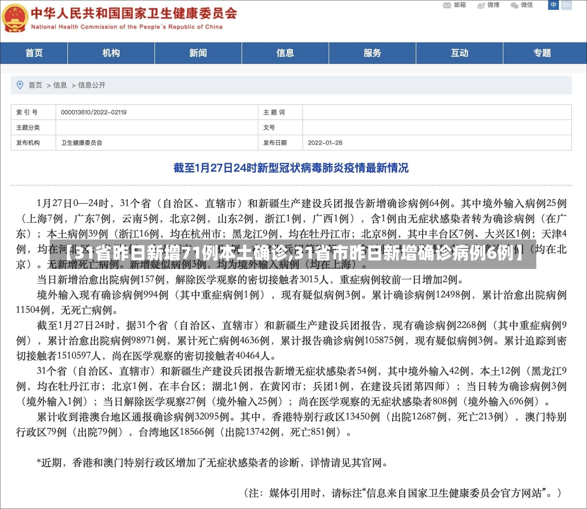 【31省昨日新增71例本土确诊,31省市昨日新增确诊病例6例】-第2张图片-建明新闻