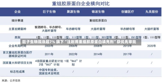 巨子生物现涨超7% 旗下“注射用重组胶原蛋白填充剂”获优先审批-第1张图片-建明新闻