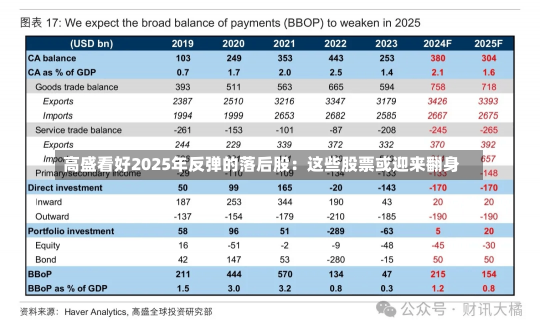 高盛看好2025年反弹的落后股：这些股票或迎来翻身-第1张图片-建明新闻