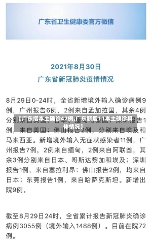 【广东增本土确诊47例,广东新增11本土确诊具体情况】-第2张图片-建明新闻