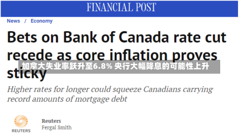加拿大失业率跃升至6.8% 央行大幅降息的可能性上升-第2张图片-建明新闻