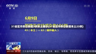 31省区市昨日新增3例本土确诊(31省区市昨日新增本土23例)-第1张图片-建明新闻