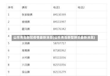 山东青岛新冠疫情最新消息(山东青岛新型肺炎最新消息)-第3张图片-建明新闻