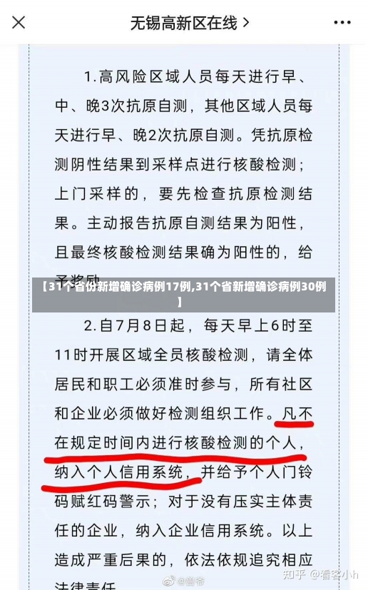 【31个省份新增确诊病例17例,31个省新增确诊病例30例】-第1张图片-建明新闻