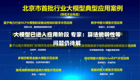 大模型已进入应用阶段 专家：算法脆弱性等问题仍待解-第1张图片-建明新闻