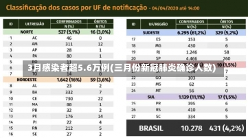 3月感染者超5.6万例(三月份新冠肺炎确诊人数)-第3张图片-建明新闻