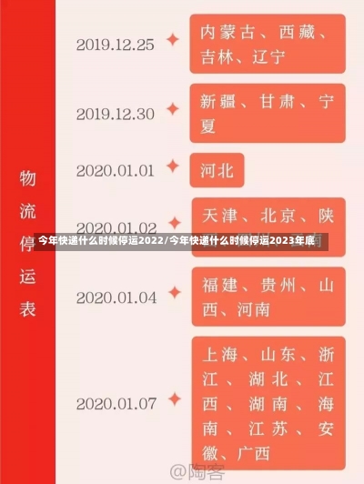 今年快递什么时候停运2022/今年快递什么时候停运2023年底-第3张图片-建明新闻