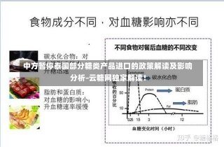 中方暂停泰国部分糖类产品进口的政策解读及影响分析–云糖网独家解读！-第1张图片-建明新闻