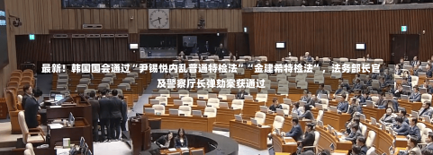 最新！韩国国会通过“尹锡悦内乱普通特检法”“金建希特检法”，法务部长官及警察厅长弹劾案获通过-第1张图片-建明新闻