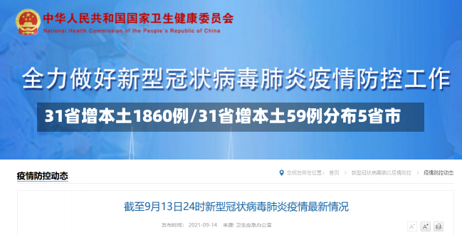 31省增本土1860例/31省增本土59例分布5省市-第1张图片-建明新闻