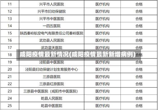 咸阳疫情最新情况(咸阳疫情最新新增病例)-第3张图片-建明新闻