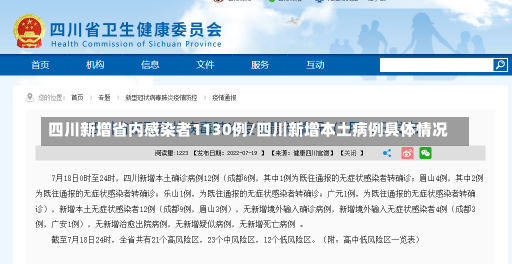 四川新增省内感染者1130例/四川新增本土病例具体情况-第3张图片-建明新闻