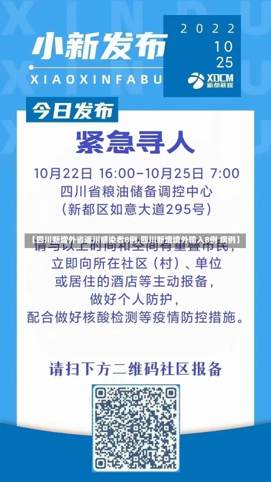 【四川新增外省返川感染者8例,四川新增境外输入8例 病例】-第2张图片-建明新闻