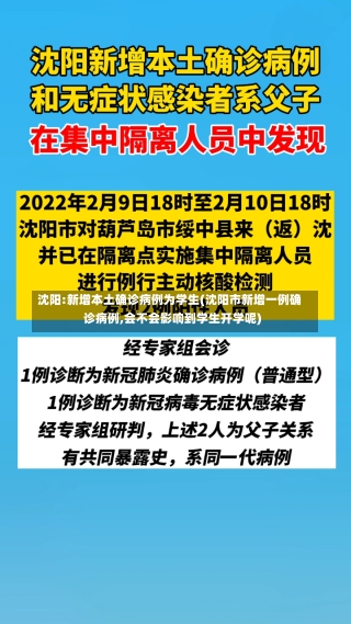 沈阳:新增本土确诊病例为学生(沈阳市新增一例确诊病例,会不会影响到学生开学呢)-第1张图片-建明新闻