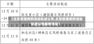 【北京新增病例活动轨迹公布,北京新增病例活动轨迹公布最新消息】-第3张图片-建明新闻