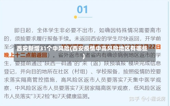 西安新增31个中风险(西安疫情中高风险地区有哪些)-第2张图片-建明新闻