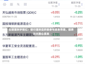 北银理财步艳红：银行理财应积极参与资本市场，培养壮大耐心资本-第2张图片-建明新闻