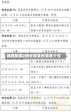 陕西新增2例在哪里的简单介绍-第3张图片-建明新闻