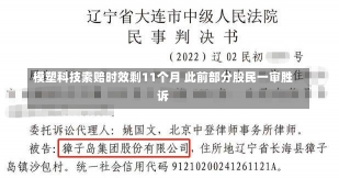 模塑科技索赔时效剩11个月 此前部分股民一审胜诉-第1张图片-建明新闻