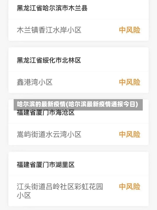 哈尔滨的最新疫情(哈尔滨最新疫情通报今日)-第1张图片-建明新闻