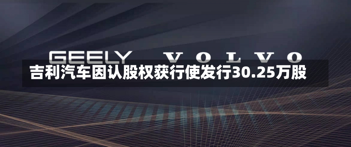 吉利汽车因认股权获行使发行30.25万股-第1张图片-建明新闻