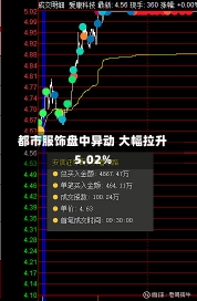 都市服饰盘中异动 大幅拉升5.02%-第2张图片-建明新闻