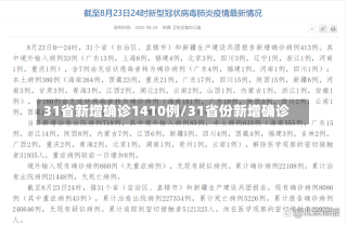 31省新增确诊1410例/31省份新增确诊-第2张图片-建明新闻