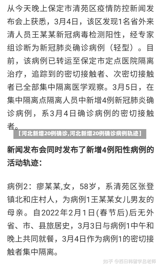 【河北新增20例确诊,河北新增20例确诊病例轨迹】-第1张图片-建明新闻