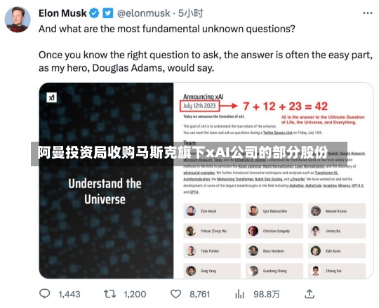 阿曼投资局收购马斯克旗下xAI公司的部分股份-第1张图片-建明新闻